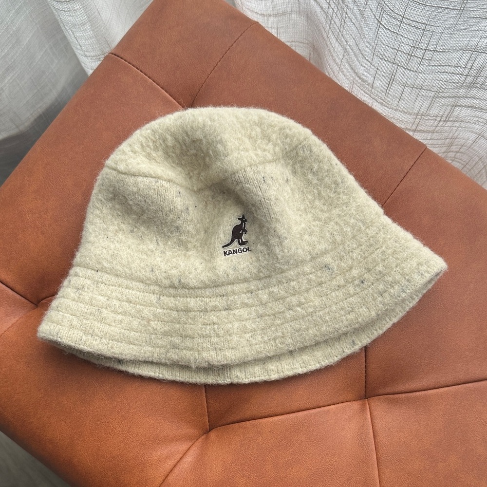 Kangol Beige Boiled Wool Bucket Hat